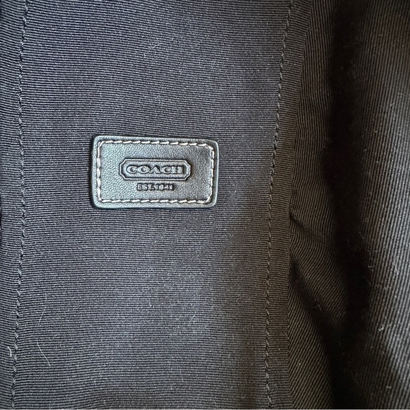 Coach Women’s Leather Trim Wool Fedora in Black S main image 6